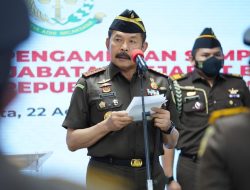 Jaksa Agung Lantik Kajati Sulteng dan Direktur A Jaksa Agung Muda Intelijen