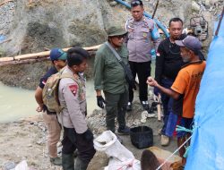 Polres Touna Tertibkan Tambang Emas Ilegal, 6 Pekerja dan Babuk Diamankan