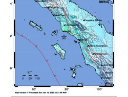 Aceh Singkil Diguncang Gempa Berkekuatan 6,2 M