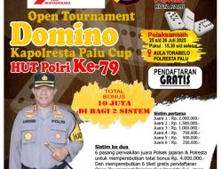 Berhadiah Rp10 Juta, Polresta Palu Gelar Turnamen Domino Sambut HUT Bhayangkara