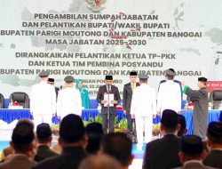 Erwin–Sahid dan Amiruddin–Furqanuddin Resmi Pimpin Parimo dan Banggai