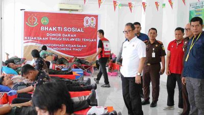 Peringati Hari Bhakti Adhyaksa ke-80, Kejati Sulteng Gelar Aksi Donor Darah