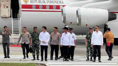 Disambut Gubernur Anwar Hafid, Wapres Gibran Tinjau Poso Pascagempa