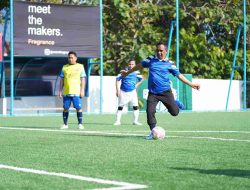 Hattrick Anwar Hafid Sukses Bawa Pemprov Sulteng FC Tumbangkan Jurnalis Palu FC